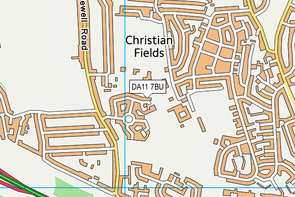 DA11 7BU map - OS VectorMap District (Ordnance Survey)