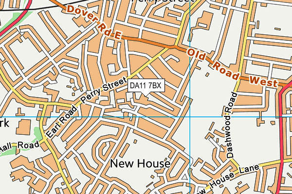 DA11 7BX map - OS VectorMap District (Ordnance Survey)
