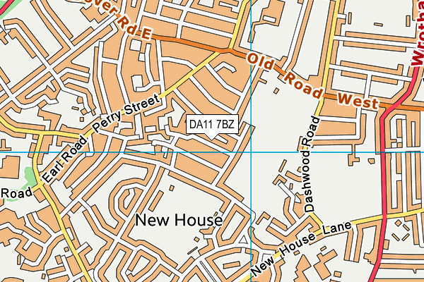 DA11 7BZ map - OS VectorMap District (Ordnance Survey)