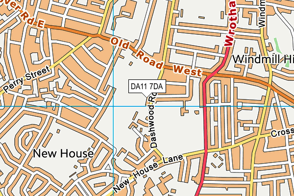 DA11 7DA map - OS VectorMap District (Ordnance Survey)