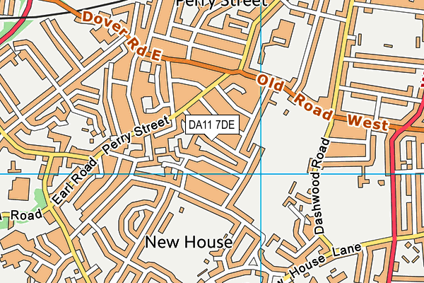DA11 7DE map - OS VectorMap District (Ordnance Survey)