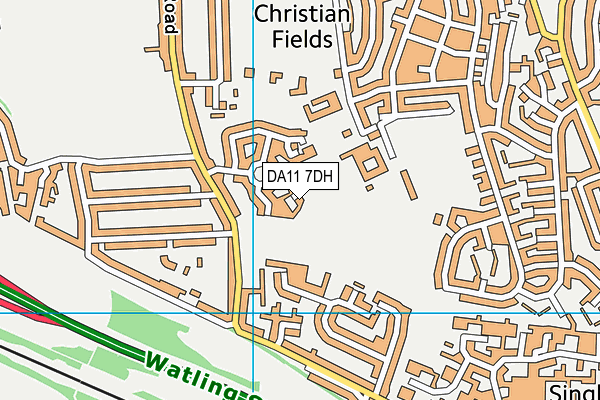 DA11 7DH map - OS VectorMap District (Ordnance Survey)