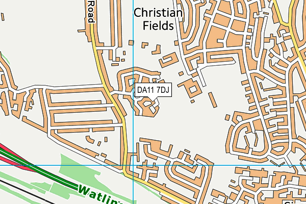 DA11 7DJ map - OS VectorMap District (Ordnance Survey)