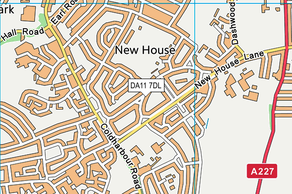 DA11 7DL map - OS VectorMap District (Ordnance Survey)