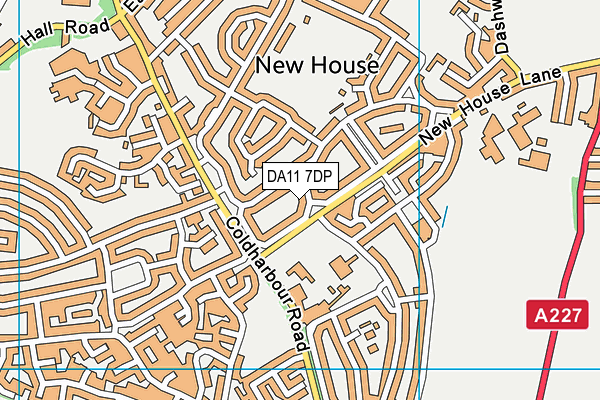 DA11 7DP map - OS VectorMap District (Ordnance Survey)