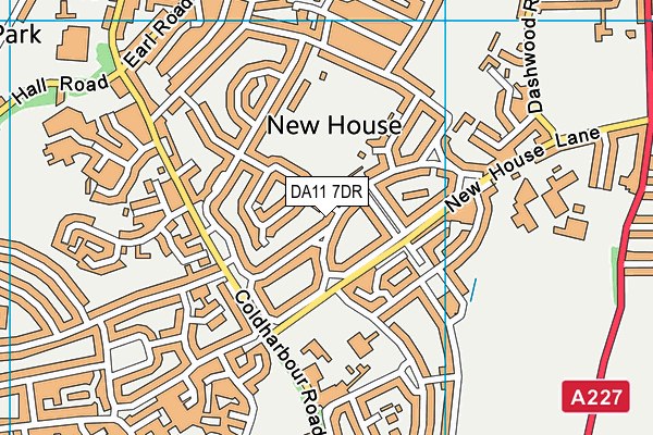 DA11 7DR map - OS VectorMap District (Ordnance Survey)