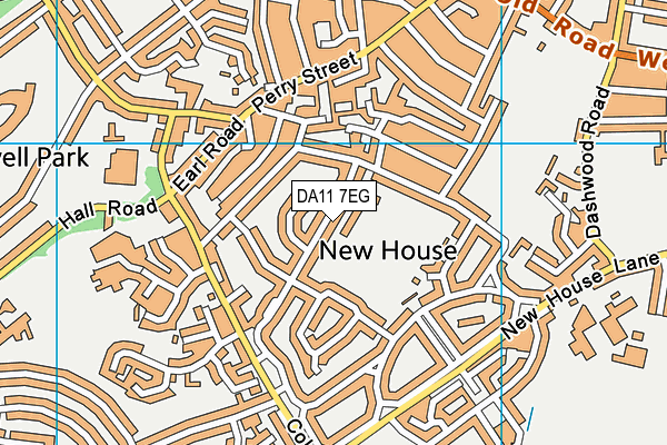DA11 7EG map - OS VectorMap District (Ordnance Survey)