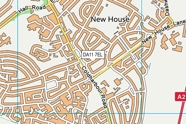 DA11 7EL map - OS VectorMap District (Ordnance Survey)