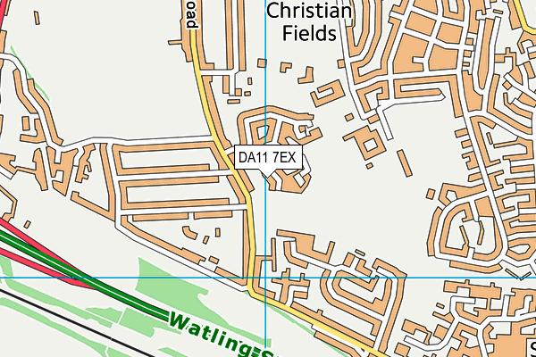 DA11 7EX map - OS VectorMap District (Ordnance Survey)