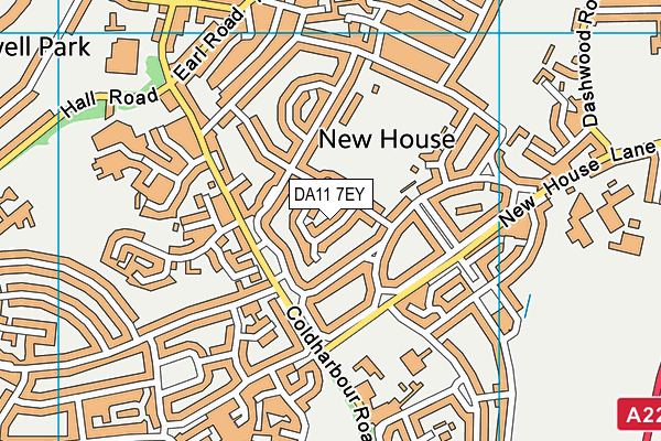 DA11 7EY map - OS VectorMap District (Ordnance Survey)