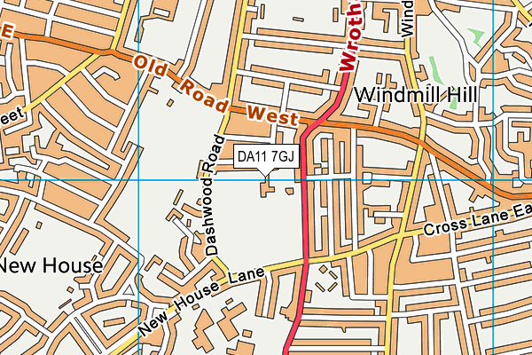DA11 7GJ map - OS VectorMap District (Ordnance Survey)