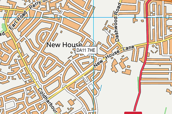 DA11 7HE map - OS VectorMap District (Ordnance Survey)