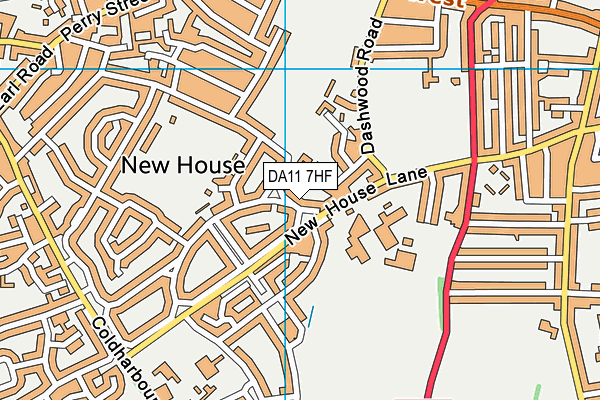 DA11 7HF map - OS VectorMap District (Ordnance Survey)