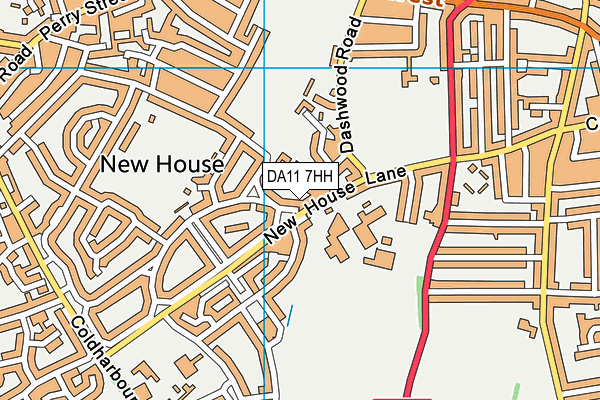 DA11 7HH map - OS VectorMap District (Ordnance Survey)