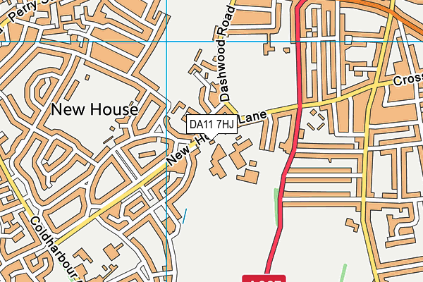DA11 7HJ map - OS VectorMap District (Ordnance Survey)