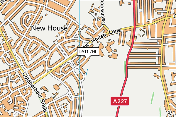 DA11 7HL map - OS VectorMap District (Ordnance Survey)