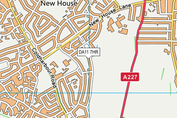 DA11 7HR map - OS VectorMap District (Ordnance Survey)