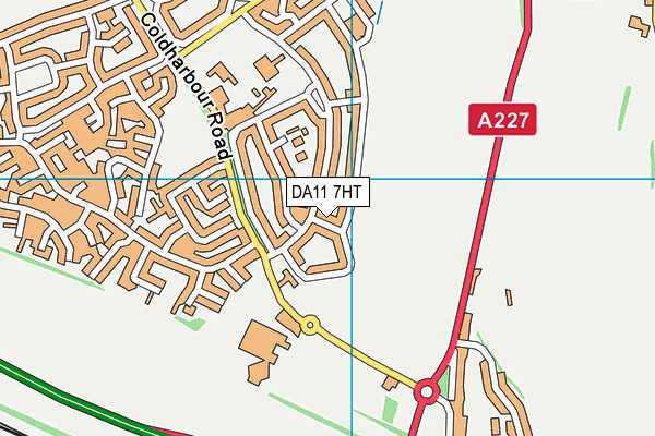 DA11 7HT map - OS VectorMap District (Ordnance Survey)