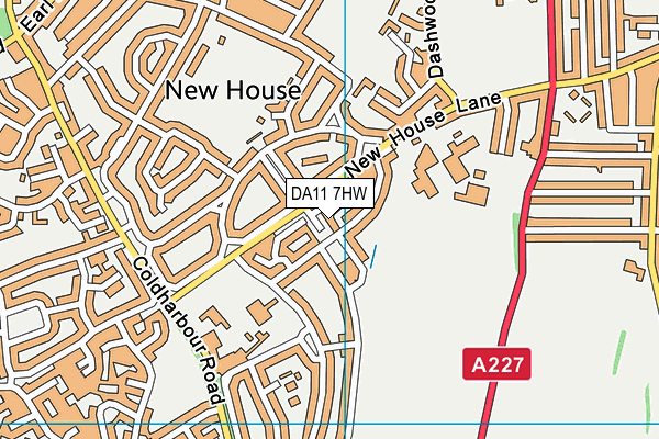 DA11 7HW map - OS VectorMap District (Ordnance Survey)