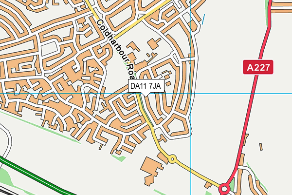 DA11 7JA map - OS VectorMap District (Ordnance Survey)