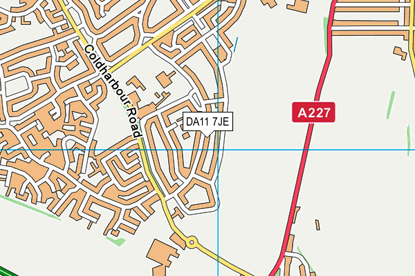 DA11 7JE map - OS VectorMap District (Ordnance Survey)