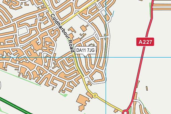 DA11 7JG map - OS VectorMap District (Ordnance Survey)
