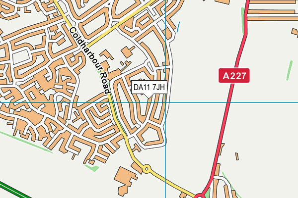 DA11 7JH map - OS VectorMap District (Ordnance Survey)