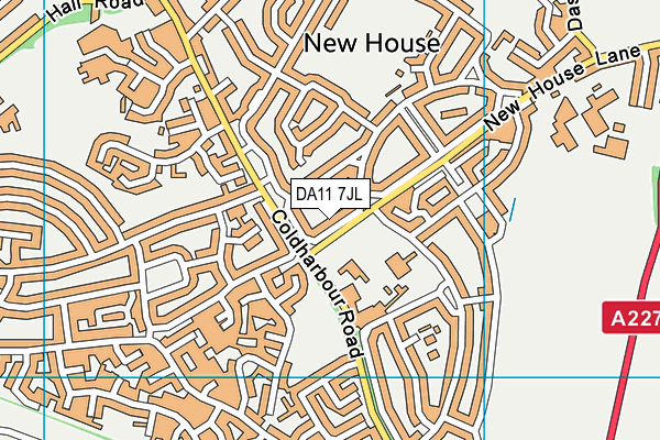 DA11 7JL map - OS VectorMap District (Ordnance Survey)