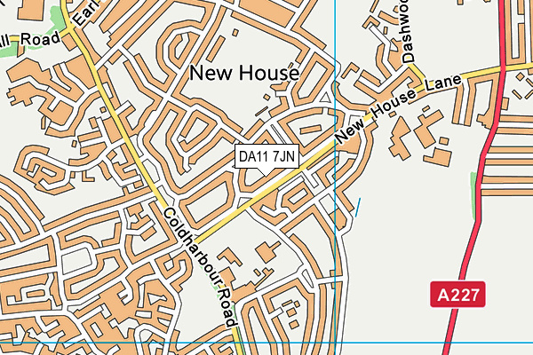 DA11 7JN map - OS VectorMap District (Ordnance Survey)