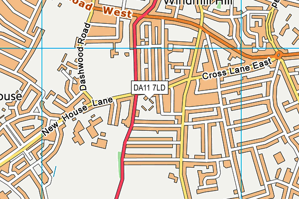 DA11 7LD map - OS VectorMap District (Ordnance Survey)
