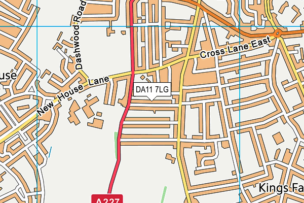 DA11 7LG map - OS VectorMap District (Ordnance Survey)