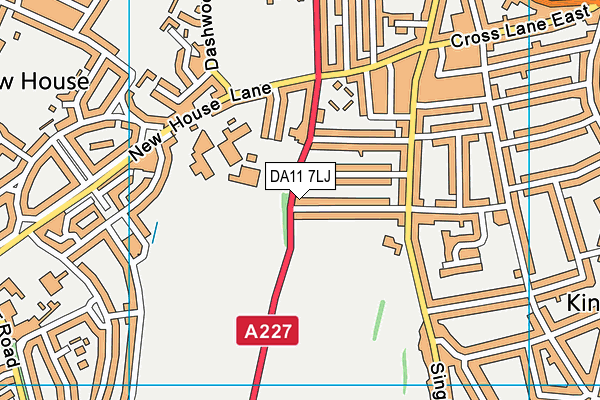 DA11 7LJ map - OS VectorMap District (Ordnance Survey)