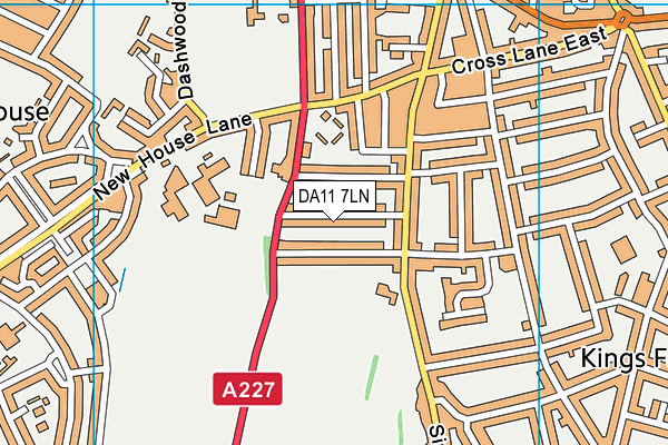 DA11 7LN map - OS VectorMap District (Ordnance Survey)