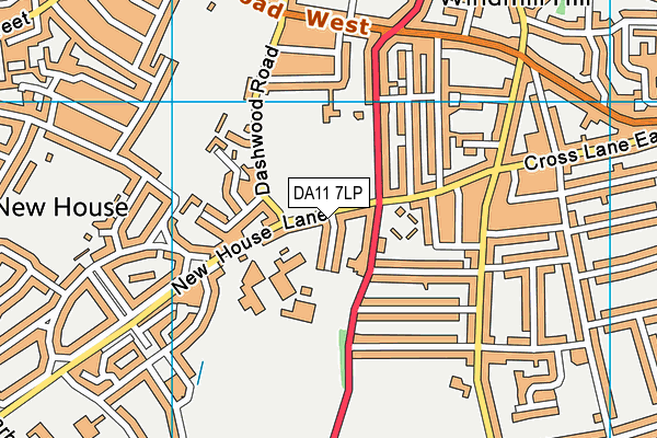DA11 7LP map - OS VectorMap District (Ordnance Survey)