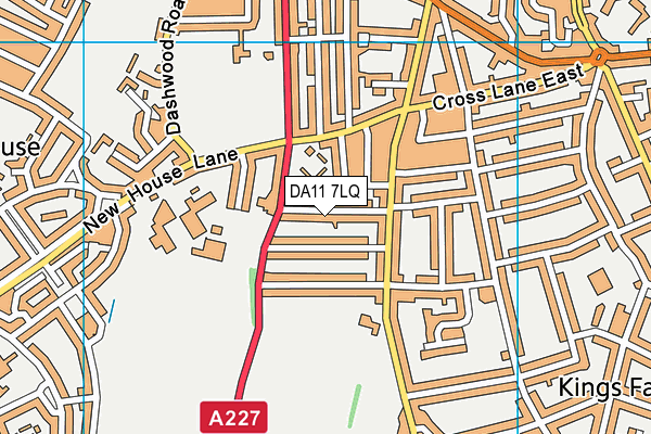 DA11 7LQ map - OS VectorMap District (Ordnance Survey)