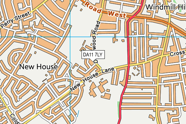 Woodlands map (DA11 7LY) - OS VectorMap District (Ordnance Survey)