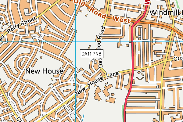 DA11 7NB map - OS VectorMap District (Ordnance Survey)