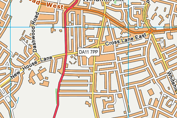 DA11 7PP map - OS VectorMap District (Ordnance Survey)