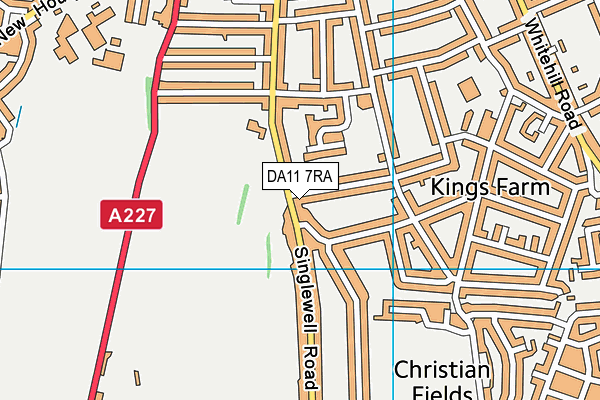 DA11 7RA map - OS VectorMap District (Ordnance Survey)