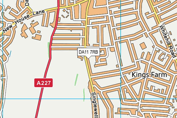 DA11 7RB map - OS VectorMap District (Ordnance Survey)