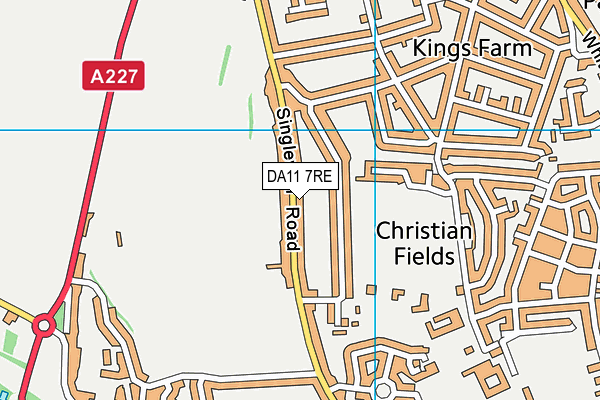 DA11 7RE map - OS VectorMap District (Ordnance Survey)