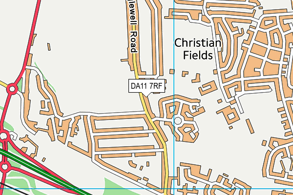 DA11 7RF map - OS VectorMap District (Ordnance Survey)