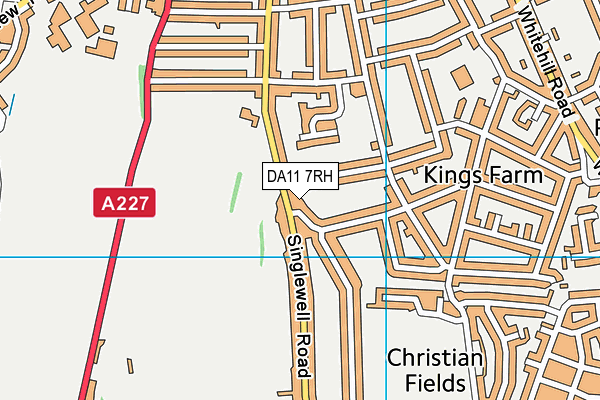 DA11 7RH map - OS VectorMap District (Ordnance Survey)