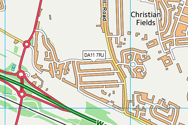 DA11 7RJ map - OS VectorMap District (Ordnance Survey)