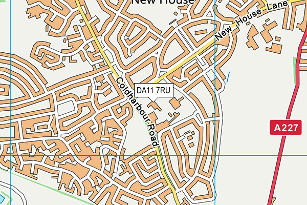DA11 7RU map - OS VectorMap District (Ordnance Survey)
