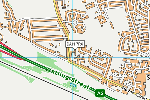 DA11 7RX map - OS VectorMap District (Ordnance Survey)
