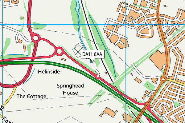 DA11 8AA map - OS VectorMap District (Ordnance Survey)