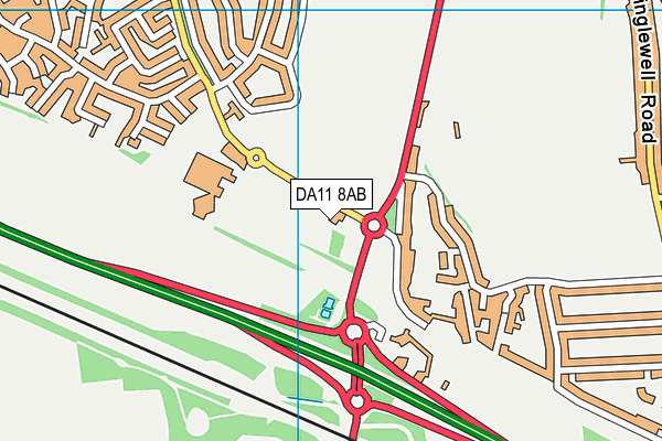 DA11 8AB map - OS VectorMap District (Ordnance Survey)