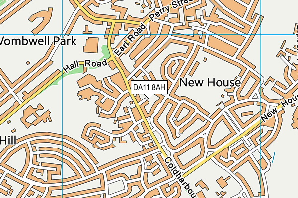 DA11 8AH map - OS VectorMap District (Ordnance Survey)