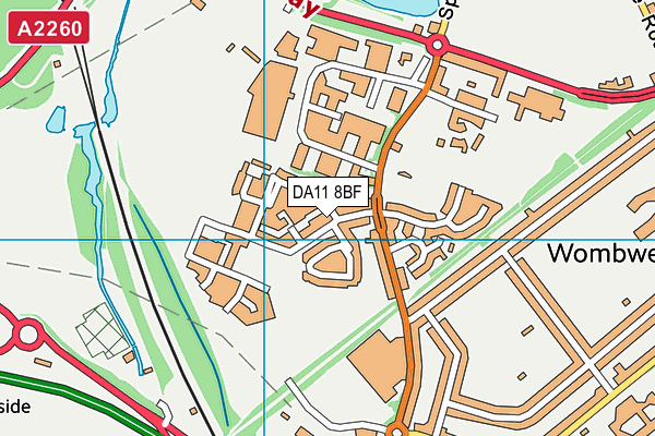 DA11 8BF map - OS VectorMap District (Ordnance Survey)